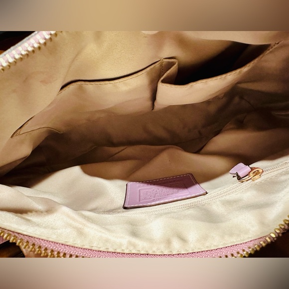 Coach hampton leather hobo bag lilac - Picture 5 of 10